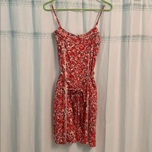 Red flower dress